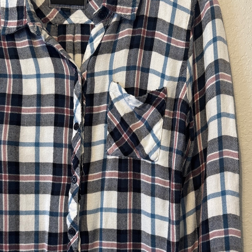 Rails Plaid Button Down Blouse - image 2